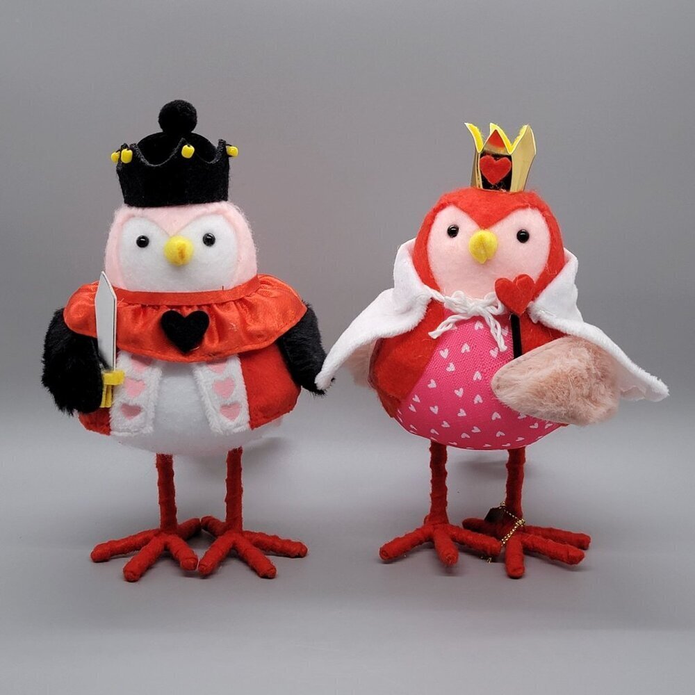 2024 Lot of 2 Target Spritz Valentines Day Fabric Birds Kingsley & Queenie